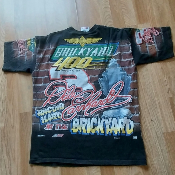 Vintage  nascar t shirt dale earnhardt brickyard the intimidator sz.L - Picture 4 of 9